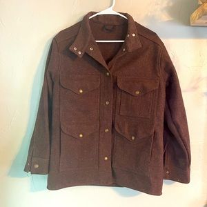 Filson Made in USA 100% Wool Brown Mens S Coat Jacket, Amazing Condition Used